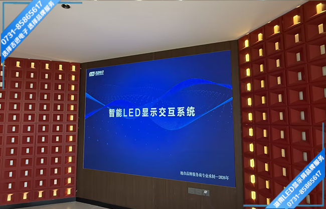 長沙瀏陽某村商務會所會議室LED顯示屏